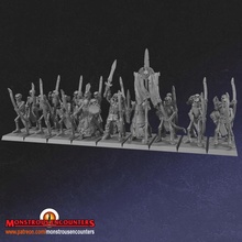 skeleton horde archers store archer army bone fantasy gothic undead unit vampire warhammer monstrous kow encounters counts oldhammer middlehammer 3d print model - Mito3D