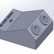45 derece cep delik jig matkap kelime çalışması 3d print model - Mito3D