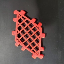 polypanel2 rhombus diagonal mesh polypanel 3d print model - Mito3D