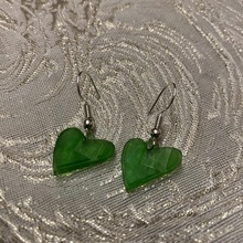 heart pendant earrings jewellery heartpendantandearrings 3d print model - Mito3D