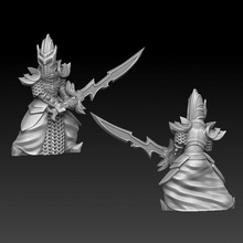 dark elf warrior twohanded sword tabletop fantasy miniature 3d print model - Mito3D