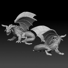 dragon table monstre ailes magie miniature 3d print model - Mito3D