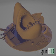 maneater inspiré 3d collage bateau bouteille sombre canard Jeu requin bataille navale lifebouy 3d print model - Mito3D