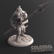 kertenkele erkek mızrak teslim masaüstü karakterler yaratık ejderhalar Zindanlar fantezi mini minyatürler canavar rpg muazzam d 28mm dnd 32mm Adam 3d print model - Mito3D