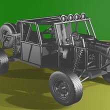 trophée camion courses suspension dunebuggy désertvéhicule deseilpunk monstre 3d print model - Mito3D