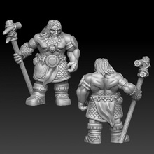 giant tabletop barbarian warrior miniature staff titan 3d print model - Mito3D