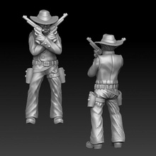 wild west cowboy gunslinger crossed guns tabletop gun miniature western 3d print model - Mito3D