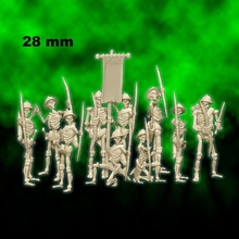 skeleton bowmen - 28mm wargame tabletop figurine war warhammer miniature kings frostgrave eskice mordheim mort squelette vivant 3d print model - Mito3D