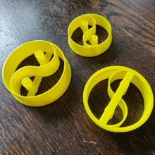 yin yang polímero arcilla cortador yinyang fondo 3d print model - Mito3D