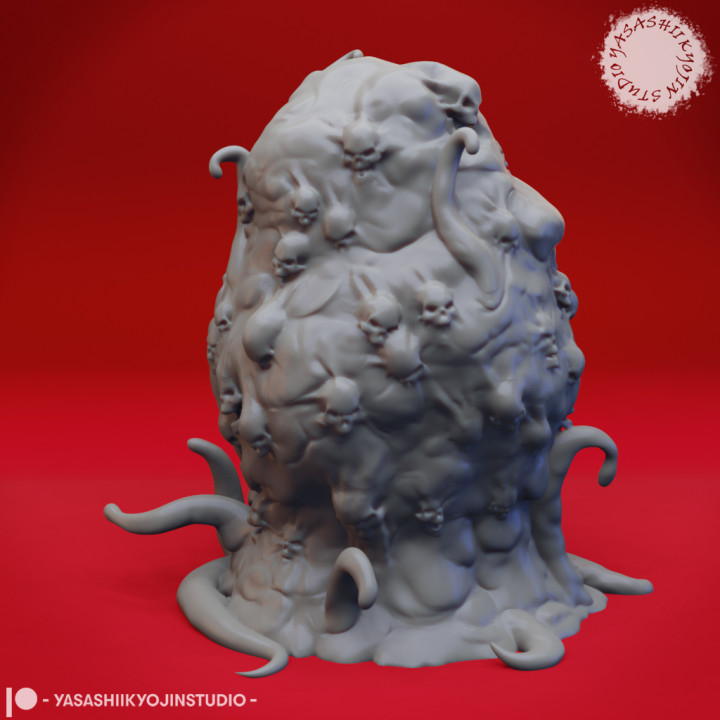 aîné oblex table miniature créature monstre rpg crâne terrifiant suinter vase dnd givre sombre ttrpg 3D print model - Mito3D