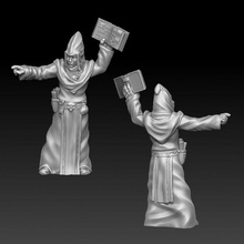 cultist leader tabletop book wizard miniature mage warlock spell 3d print model - Mito3D