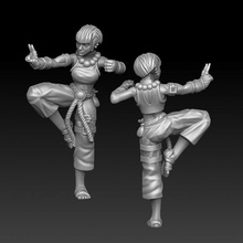 fêmea batalha monge tampo mesa arte Guerreiro miniatura aventureiro marcial 3d print model - Mito3D