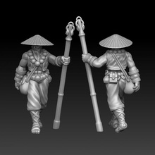 monk traveller tabletop temple warrior miniature staff adventurer townsfolk 3d print model - Mito3D