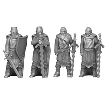 warriors knights pack tabletop sword miniature sheld 3d print model - Mito3D