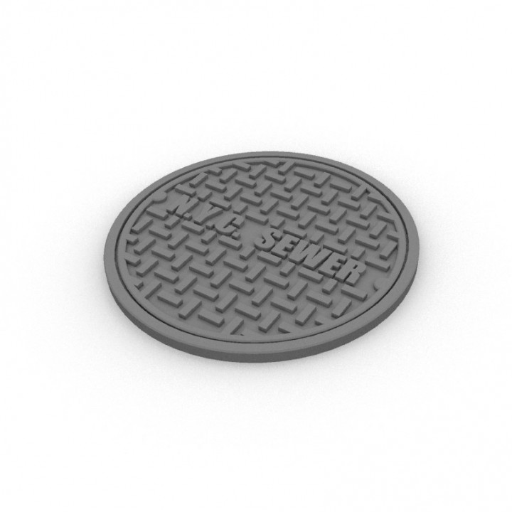 nyc manhole base tmnt new-york 3D print model - Mito3D