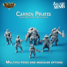 carren pirates - core crew tabletop barbarian dragons dungeons female fighter goblin hero human mini miniatures model monk pirate rpg warrior wizard steampunk miniature male mage assassin minis paladin d&d rogue 28mm 35mm goliath 3d print model - Mito3D