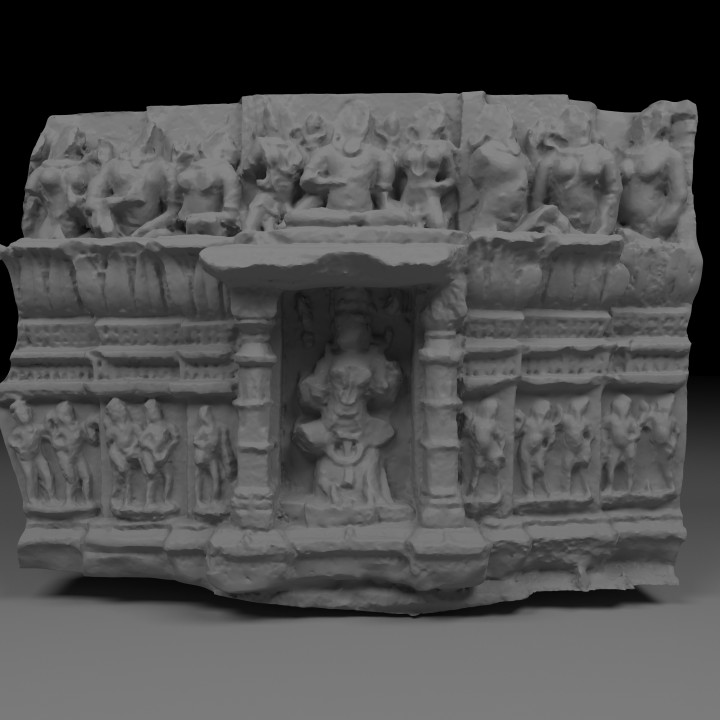 dabhoi stepwell wall 1 escanear arquitectura decorativo India agua esculturas 3dscan fotogrametría gujarat scantheworldindia Pared piedra 3D print model - Mito3D