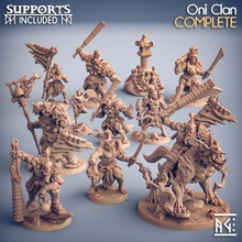 complete oni clan presupported tabletop demon dragons dungeons epic fantasy hero japanese mini miniatures modular orc rpg warrior character miniature tabletop clan ogre wargame samurai patreon release dnd oni ttrpg units artisan guild