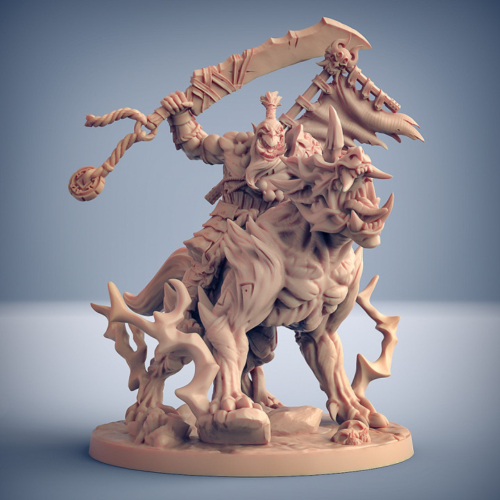 yoshigruzu warugo oni bestia clan tavolo demone draghi dungeon epico fantasia giapponese mini montare orco rpg carattere miniatura gioco guerra dnd ttrpg 3D print model - Mito3D