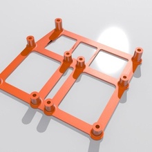 doble red a8 mosfet montar soporte 3dprinter 3d print model - Mito3D
