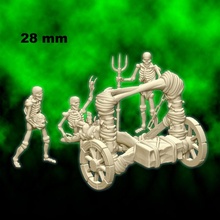 skeleton catapult - 28mm wargame tabletop warhammer siege frostgrave squelette 3d print model - Mito3D