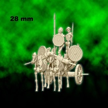 skeleton chariot - 28mm wargame tabletop army war miniature kings char saga frostgrave eskice mordheim squelette 3d print model - Mito3D