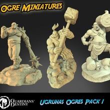 Wächter 39 Schicksal Oger Pack 1 Fantasie mittelalterlich Ork Kriegshammer Krieger Waffe Miniatur Warcraft Verliese Drachen 3d print model - Mito3D