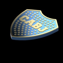 boca juniors badge double extrusion 3d print model - Mito3D
