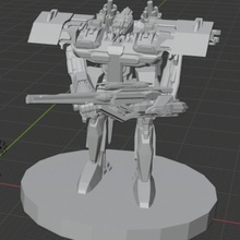 jack hammer jump mech fan art future futuristic mini robot 3d print model - Mito3D