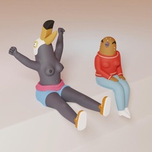 tuca Bertie brinquedos jogos pássaro desenho animado figura sentado nadar adulto netflix bojack animação 3d print model - Mito3D