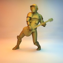storm trooper rock fan art guitar star stormtrooper wars scout 3d print model - Mito3D