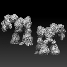 earth elemental tabletop golem monster nature stone rock miniature 3d print model - Mito3D