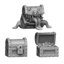 chests pack tabletop environment lock treasure miniature chest mimic 3d print model - Mito3D