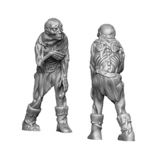 zombie - supportless model tabletop undead miniature cursed corpse necromancy 3d print model - Mito3D