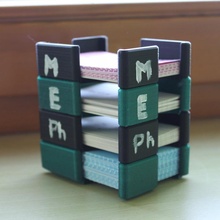 empilable carte titulaire soutien a7 école organisation propre net fiches 3d print model - Mito3D