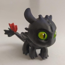 desdentado chibi ventilador arte Dragão Treinar dragão soluço banguela 3d print model - Mito3D