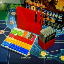 pandemia quente zona norte América jogo tabuleiro organizador tampo mesa pandêmica 3d print model - Mito3D