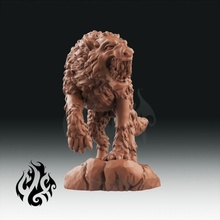 terrible lobo mesa Dios miniaturas rpg juegos guerra huargo dnd pionero fundición lisiado 3d print model - Mito3D