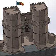 torres serranos valencia Espanha torre arquitectura piedra monumentos 3d print model - Mito3D