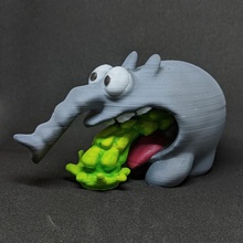 barfing ottifant animal germany 80s fan art elefant otto waalkes 3d print model - Mito3D