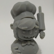 overcooked female character game fanart 3d print model - Mito3D