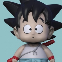 01 Goku Dragão bola Admirador arte ventilador livre herói 3d print model - Mito3D