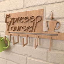 expresso hanger cafe coffee decoration hook kitchen mount rack room living 3d print model - Mito3D