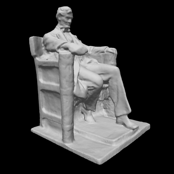 lincoln memorial sketch model man sculpture statue president monument male maquette seated washingtondc abrahamlincoln danielchesterfrench unitedstates throne civilwar chesterwood lincolnmemorial 3D print model - Mito3D