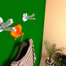 cocodrilo Saco gancho niños decoración comida montar pared estante habitación montaje vivo 3d print model - Mito3D