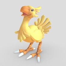 final fantasy chocobo toys & games free stl bird cute finalfantasy fanart 3d print model - Mito3D