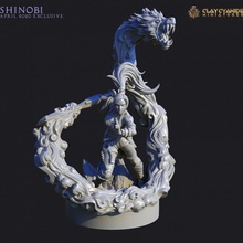 Shinobi masaüstü Ejderha minyatürler ninja rpg Warhammer Zindanlar Ejderhalar dnd yol bulucu oyunları masa üstü su ejderhası dişi rpgaming 3d print model - Mito3D