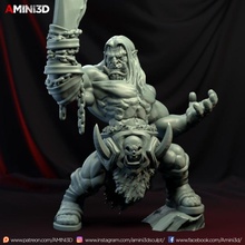 orc 2 tabletop fighter miniatures monster warrior d&d dnd tabletopgame dungeonanddragons amini3d 3d print model - Mito3D