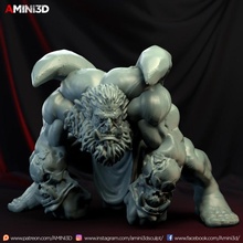 orc 3 table 3d bête combattant monstre guerrier miniature dnd jeux donjon dragons amini3d miniature33d 3d print model - Mito3D