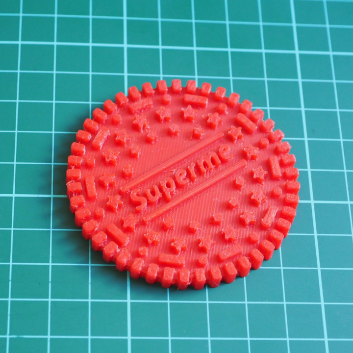 superme biscuit oreo supreme homage 3D print model - Mito3D